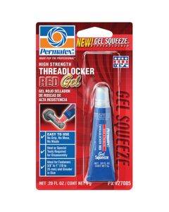 High Strength Threadlocker Red Gel Squeeze, 5 Gram Gel Squeeze Applicator Blister Carded
