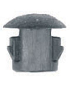Flush Type Blk Nyl Locking Hole Plugs, Hole size: 1/4", Head size: 37/64", Quantity: 100