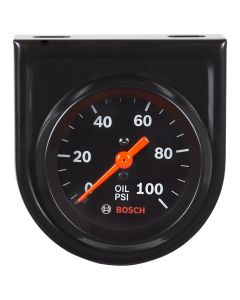 2" Mechanical Oil Pressure Gauge, Black Face