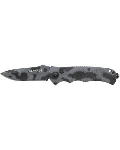 Schrade Push Button Lock Folding Knife Drop Point Blade