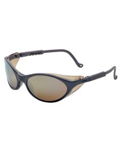 Bandit Safety Glasses with Slate Blue Frames/Mirror Lens
