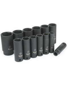Titan 13-Piece 1/2 in. Drive SAE Deep Impact Socket Set