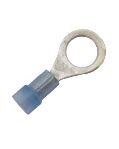 1/4" Ring Terminal Blue Nylon (16-14) (100/Bag)