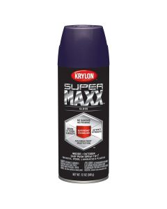 Krylon Supermaxx Paint+Primer; Gloss Purple; 12 oz. Aerosol
