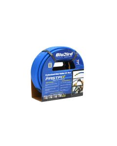 BluBird 1/4 in. x 50 ft. Rubber Air Hose w/ FastFix Fixed Fittings