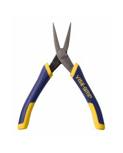 Vise-Grip Flat Nose Pliers, 5-1/4 in. Long, Spring Loaded, No Wire Cutter, Molded Grips