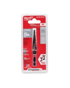 Milwaukee 1-1/8 in. - 1/2 in. Impact Step Drill Bit, Shockwave
