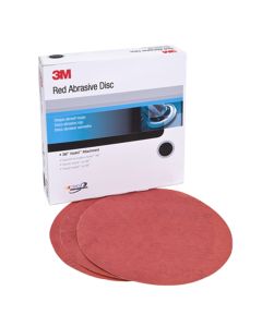 3M Red Abrasive Hookit Disc, 6", P100 Grit, 50 Per Box