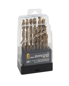 Titan 22-Piece Titanium Drill Bit