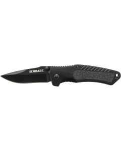 Schrade Liner Lock Folding Knife Drop Point Blade Aluminum Handle