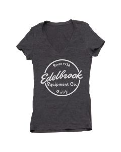 Edelbrock Since 1938 Deep V-Neck Womens T-Shirt, XXL
