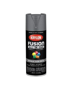Krylon Fusion All-In-One Paint + Primer, Metallic Dark Metal