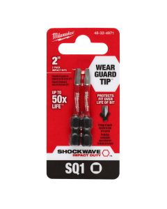 SHOCKWAVE Impact Duty? 2" SQ1 Bit 2PK