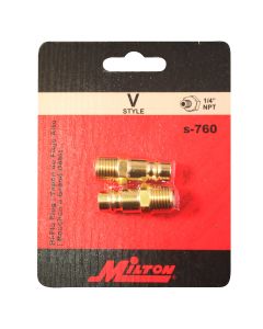 HI-Flo V-Style 1/4" MNPT Brass Plug 2/cd