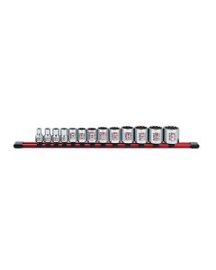 Sunex Tools 13-Piece 3/8 in. Drive Standard Socket Set, Fractional SAE 12-Point Rail