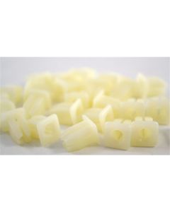 Natural Nylon Universal Grille Screw Nut 8 Or 10 Screw Size (100/Bag)