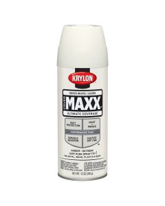 Krylon Covermaxx Paint+Primer; Gloss Dover White; 12 oz. Aerosol