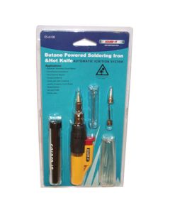 Multi-Function Butane Heat Tool Kit, Hot Knife or Soldering Iron, with Tips and Wrench