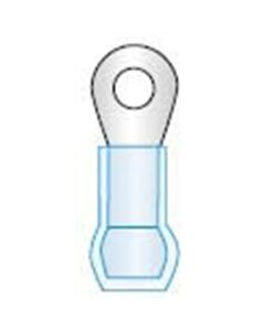 3/8" Ring Terminal Blue Nylon (16-14) (100/Bag)