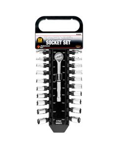 21pc 1/4"dr Socket Set