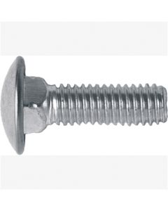 Stainless Steel Bumper Bolt, Round Head, Size: 3/8"-16 x 1", Head: 7/8", Qty: 100