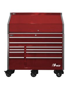 HXL Pro Series 30" Deep       18-Drawer Roller Cabinet and Top Hutch Combo -Red