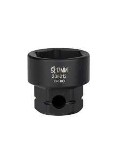 Sunex Tools 3/8 in. Drive 6-Point Low Profile Impact Socket w/ Hex Shank, 17 mm