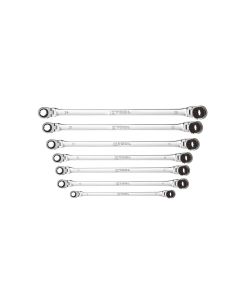 KTIXDKITDBM14 image(0) - 7 Pc. Metric Double Box Univ Spline 90 Tooth Rev Ratchet Set