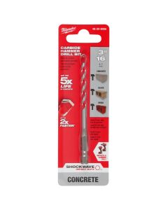 MLW48-20-9005 image(0) - 3/16" x 2" x 4" SHOCKWAVE™ Carbide Hammer Drill Bit