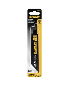 DeWalt 5 pk. Metal Cutting 6" Recip. Blades, 14/18 Tpi