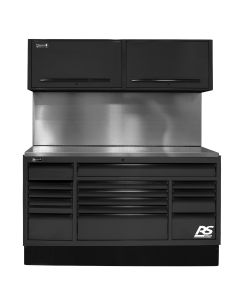 72 in. CTS Centralized Tool Storage with Solid Back Splash Set, Black