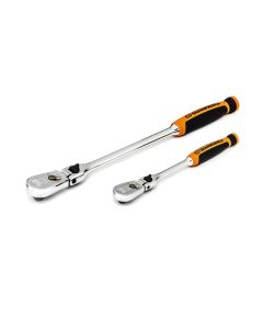 2 Pc. 90T Cushion Grip Locking Flex Head Ratchet Set
