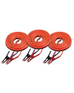 3-pk of 16' Medium Duty 6-Gauge Cables with 400 Amp Clamps