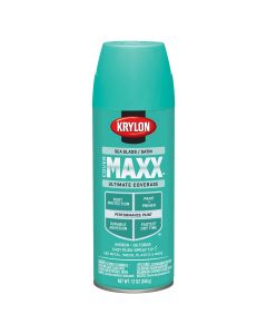 Krylon Covermaxx Paint+Primer; Satin Sea Glass; 12 oz. Aerosol
