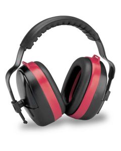 Multi-Position Noise Reducing Ear Muffs, Black/Red