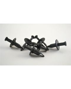 Black Nylon Bumper Fascia Retainer, Head Diameter 1" (100/Bag)