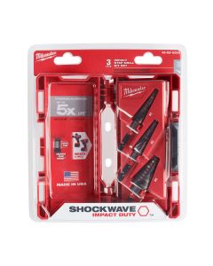 Milwaukee 3-Piece SHOCKWAVE Impact Duty #1, #2, #4 Step Bit Kit