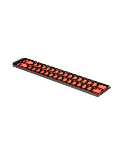 Socket Boss, 2 Rail Socket Tray, Red - 3/8 in. Drive