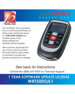 1 Year Software Certificate For Tech500 TPMS Tool