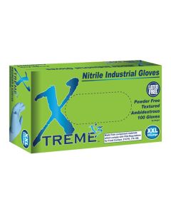 XXL Xtreme X3 Powder Free Textured Blue Nitrile