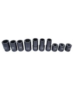 Impact Socket Set 1" Dr Wheel Service 10 Pc