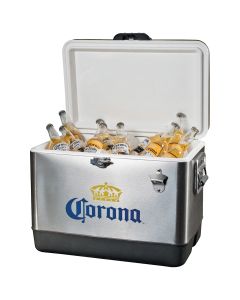 Koolatron 54-Quart Stainless Steel Corona Ice Chest, Food and Beverage Cooler