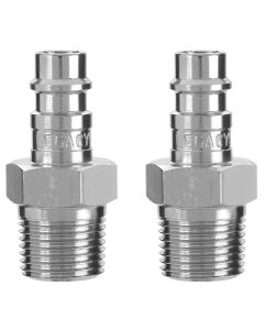 Flexzilla Pro High Flow Plug, 3/8" MNPT, 1/4" Body, 2-Pack