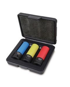 Set Of 3 1/2" Drive  Impact Sockets for Wheel Nuts