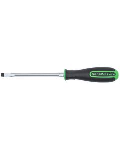 1/4 in.x4 in. Slotted Screwdriver with Hex Bolster (Green)