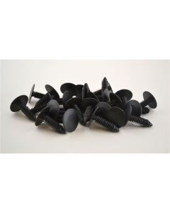 Black Nylon Splash Shield & Wheel Well Cover Retainer Head Diameter 7/8" (25/Bag)