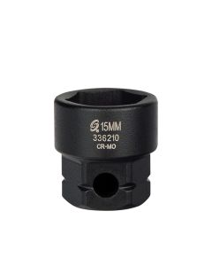 Sunex Tools 3/8 in. Drive 6-Point Low Profile Impact Socket w/ Hex Shank, 15 mm