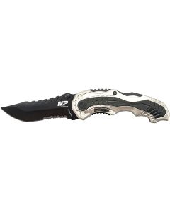 Smith & Wesson Military & Police M.A.G.I.C. Assisted Opening Liner Lock Folding Knife Partially Serrated Clip Point Blade Aluminum Handle