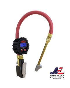 Compact Inflator Gauge w/ Digital Gauge and Straigt