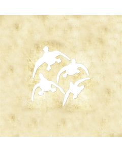 Ducks Flying - Vinly Die Cut Decal 6" x 8" WHITE